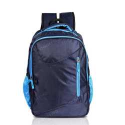 Multi-zipper Navy Blue Backpack
