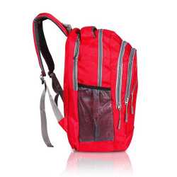 Multi-zipper Blue Backpack