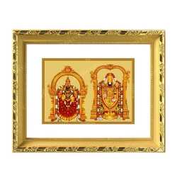 Padmavathi Balaji 24ct Gold Foil with DG Frame