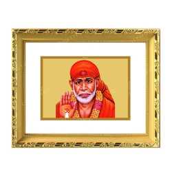 Sai Baba 24ct Gold Foil with DG Frame 1