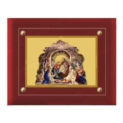 Bethlehem Nativity of Jesus 24ct Gold Foil with MDF Frame 