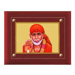 Sai Baba 24ct Gold Foil with MDF Frame 1