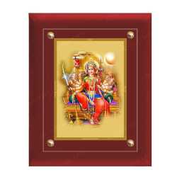 Maa Durga 24ct Gold Foil with MDF Frame 1