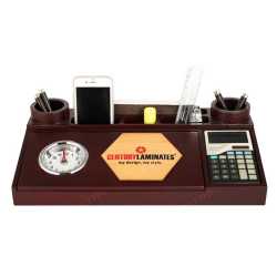 Pen Holder with clock and Calculator