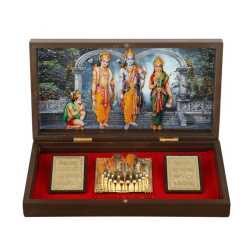 Shri Ram Darbar Photo Frame with Charan Paduka