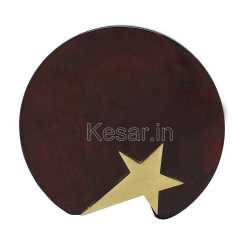  Circular Piano Finish Trophy with Golden Shooting Star