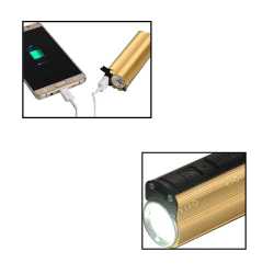 Metal Power Bank with Lighter,Two Level Tourch and Blinker