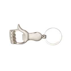 Thumb-up shape key chain with opener